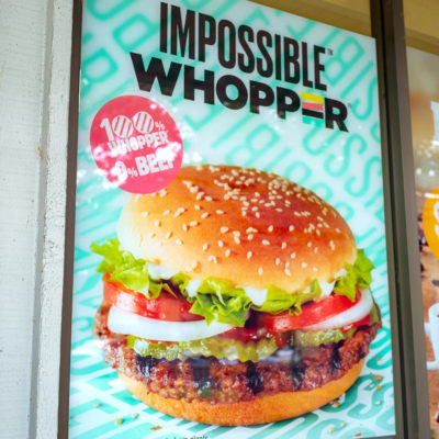 Burger King advertises their deliveries, frightened by the horrors at restaurants